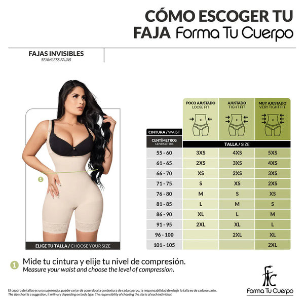 Faja Invisible Panty Smooth Body Suit , No zipper and lifts the buttoks ( Ref. C-040 )