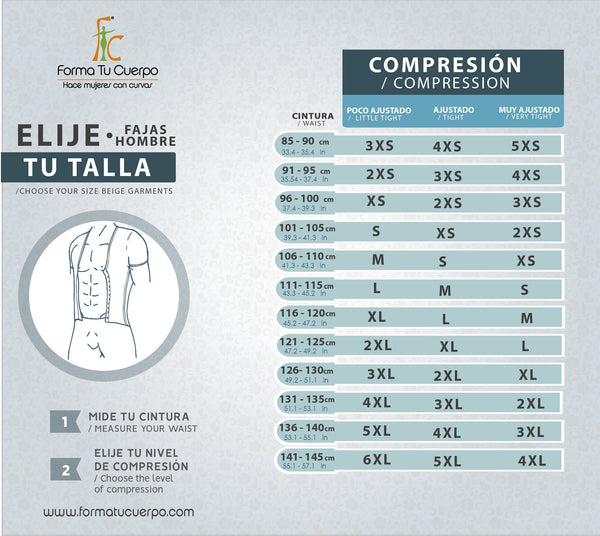 Faja completa para hombre post operatoria y uso diario (REF: H-001)